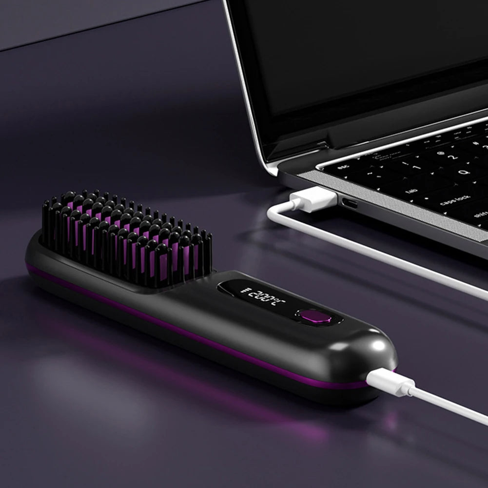 Cordless Hair Straightener Brush