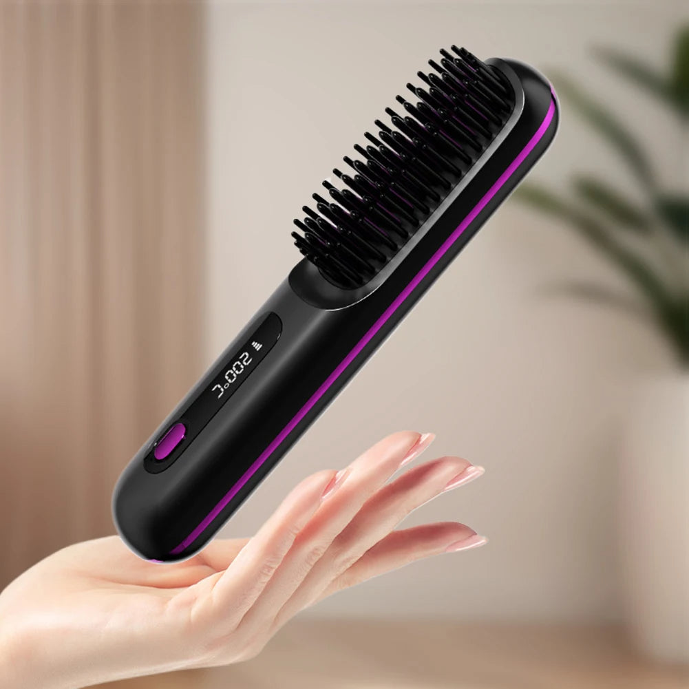 Cordless Hair Straightener Brush