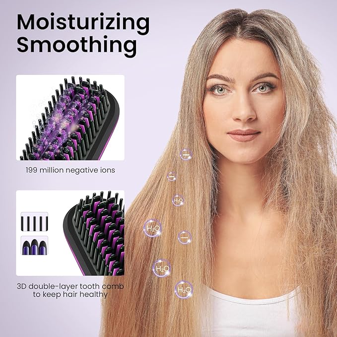 Cordless Hair Straightener Brush